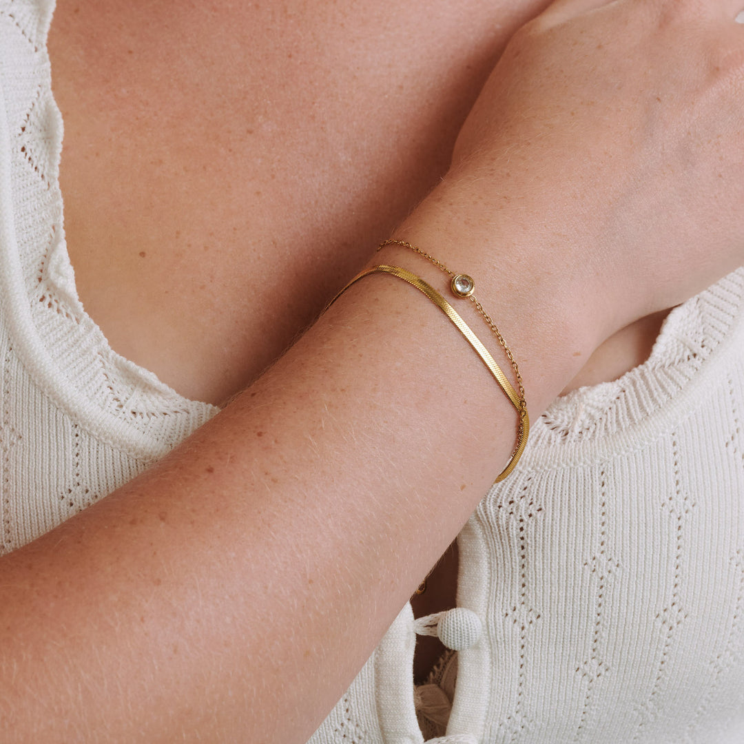 Solvej - Duo Kettenarmband Edelstahl