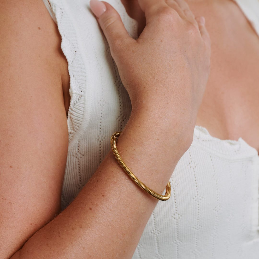 Laerke - Abgerundetes Armband Edelstahl