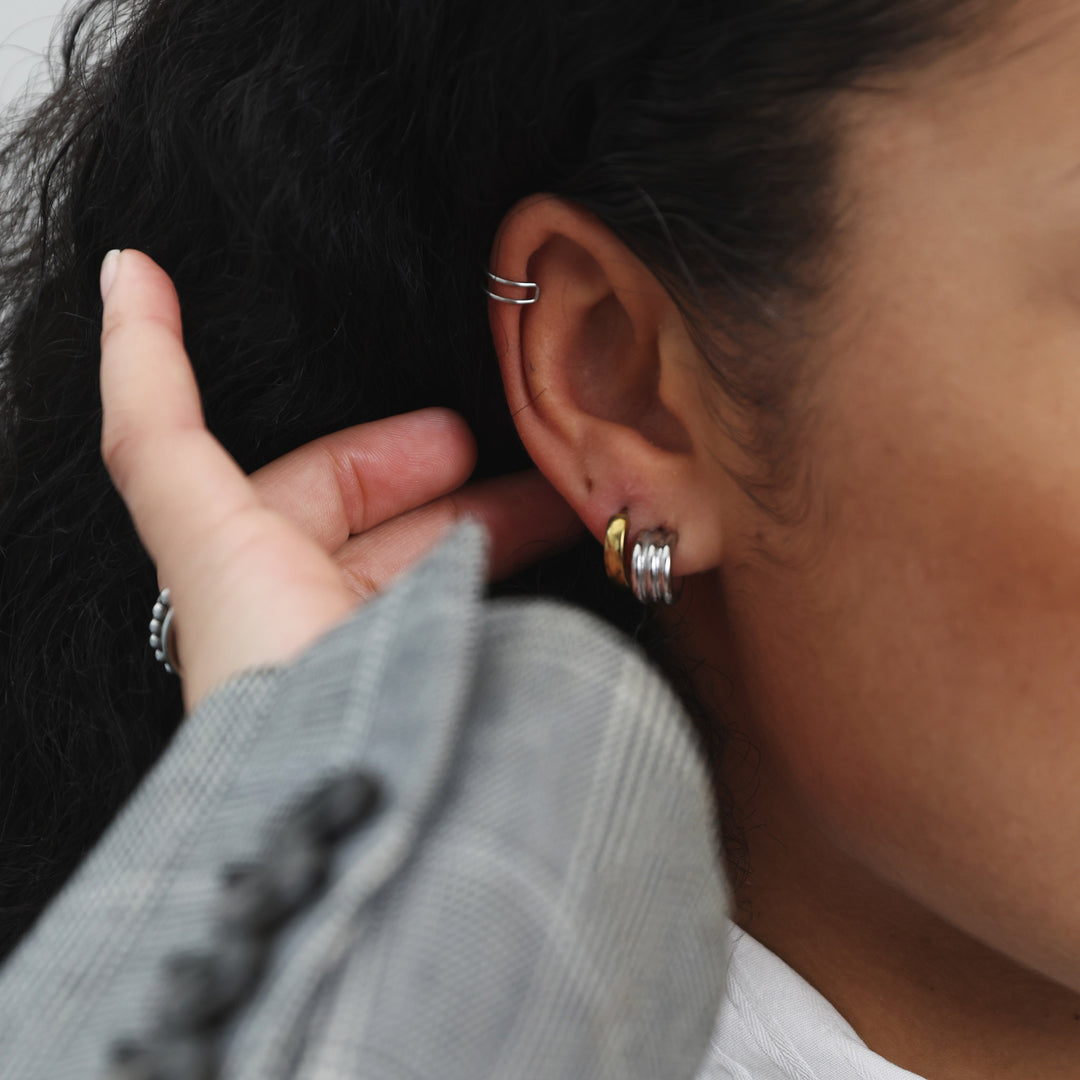 Emme - Feiner Ear Cuff aus Edelstahl