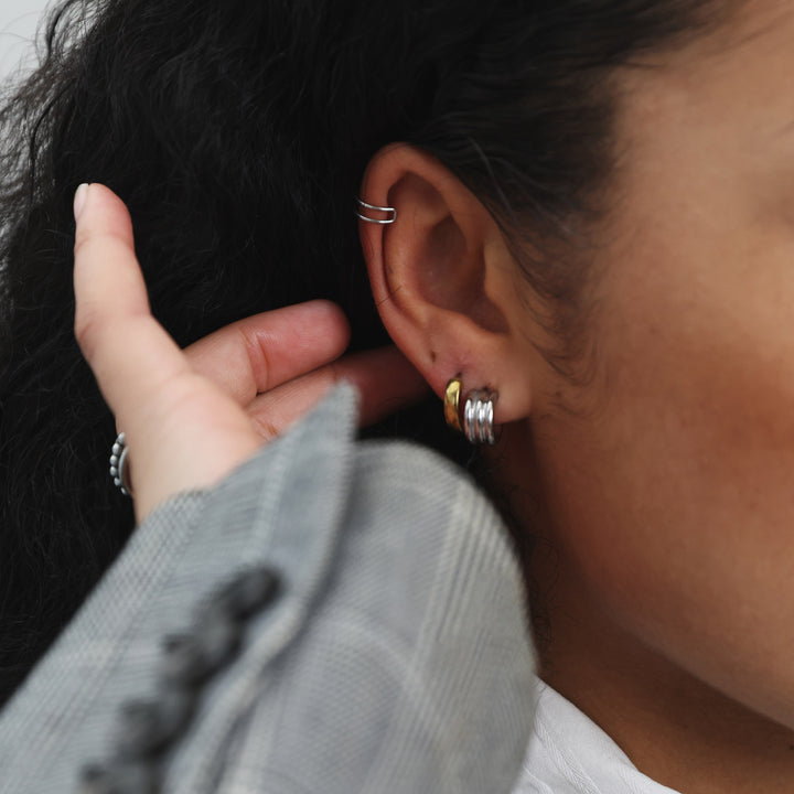 Emme - Feiner Ear Cuff aus Edelstahl