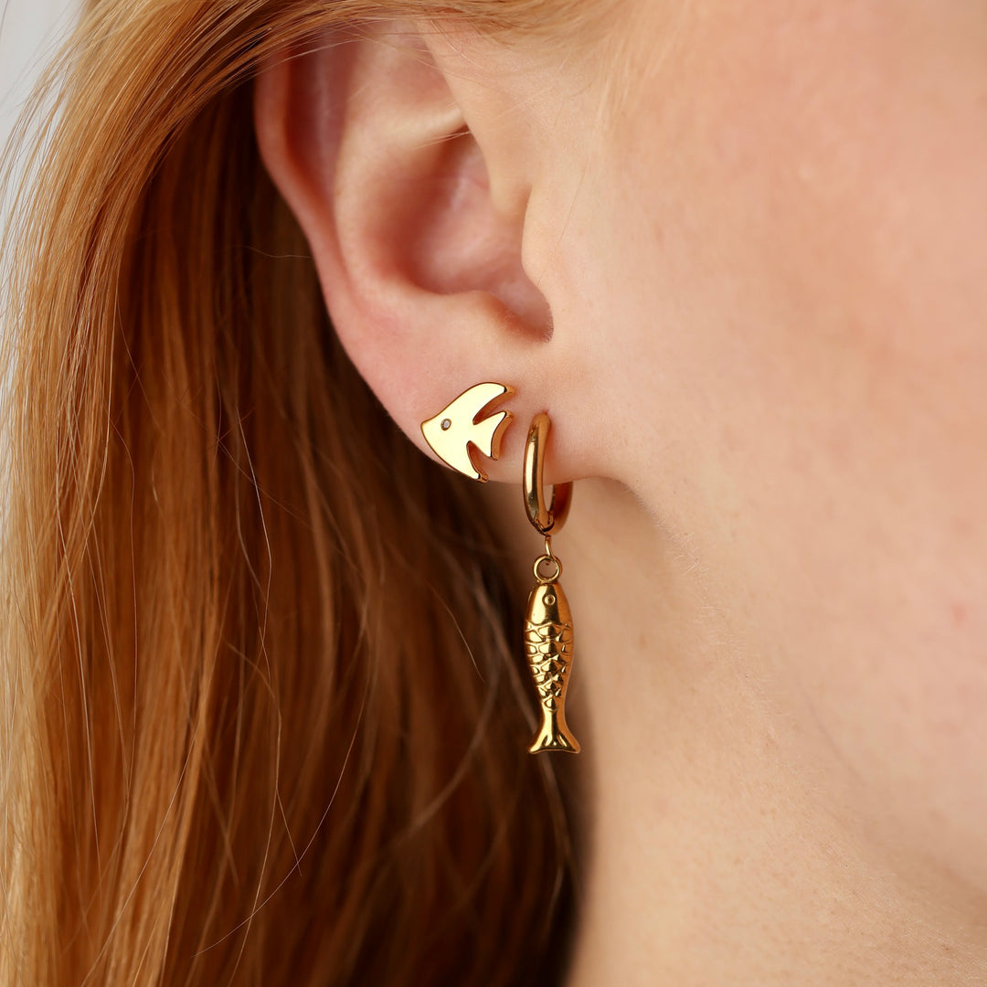 Fee - Fisch Ohrstecker aus Edelstahl