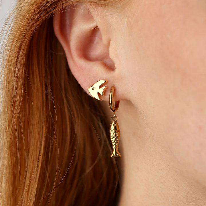 Fee - Fisch Ohrstecker aus Edelstahl