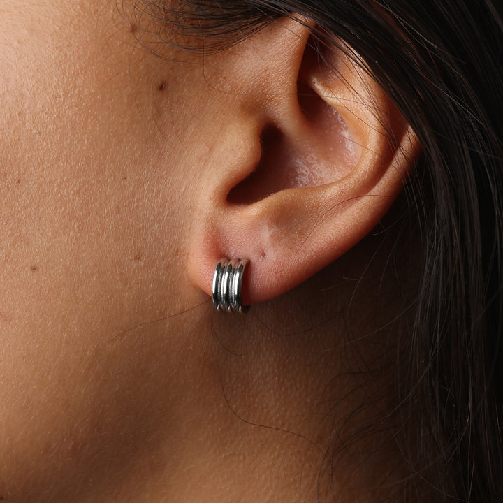 Pistole - Mehrschichtige Ohrstecker aus Edelstahl