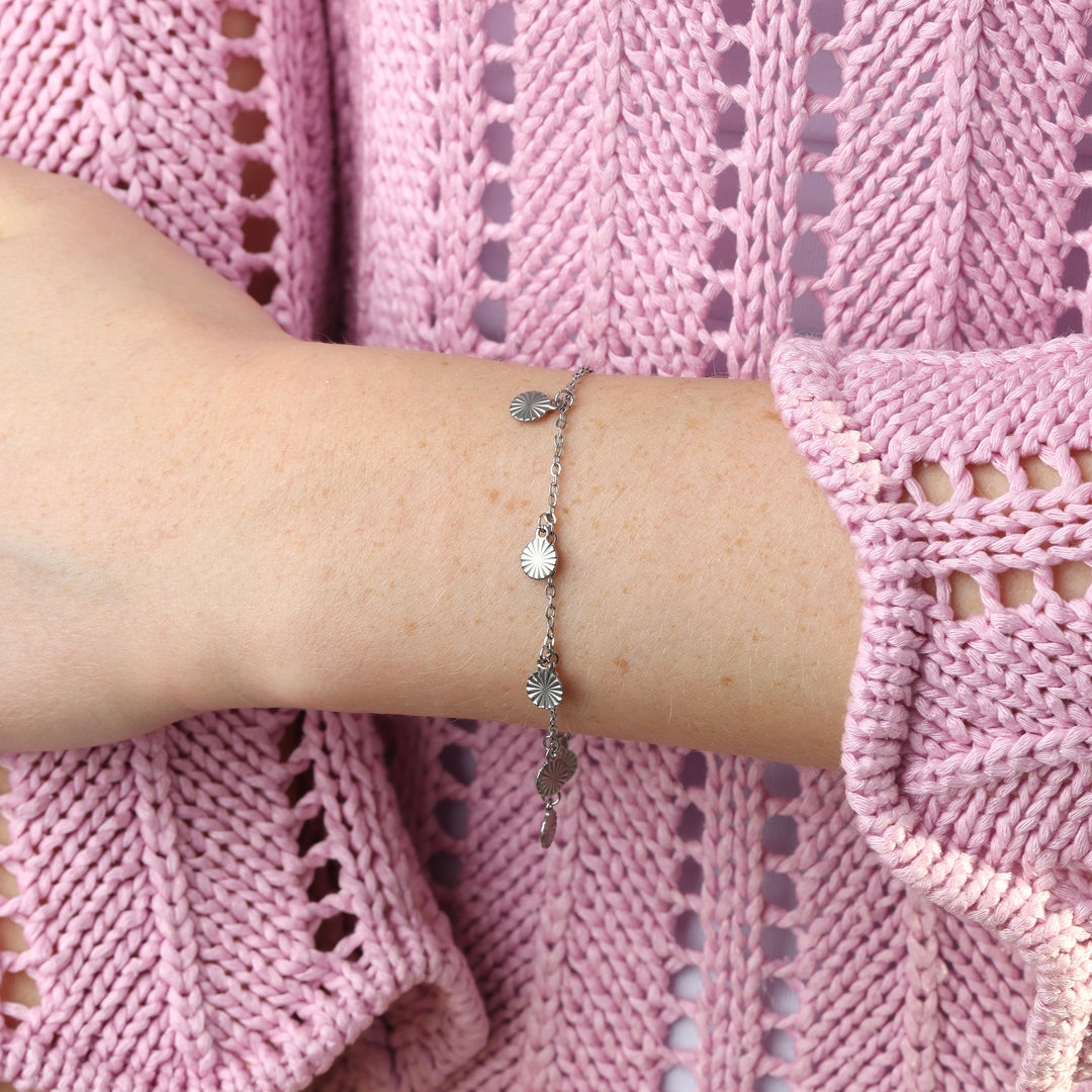 Liv - Münzanhänger-Armband aus Edelstahl