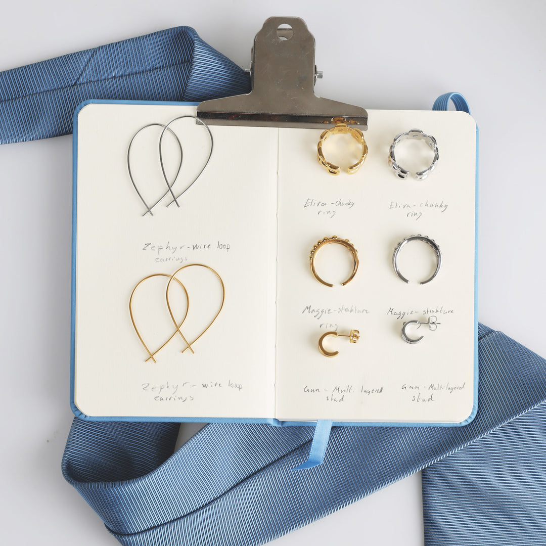 Zephyr - Drahtschlaufen-Ohrringe aus Edelstahl