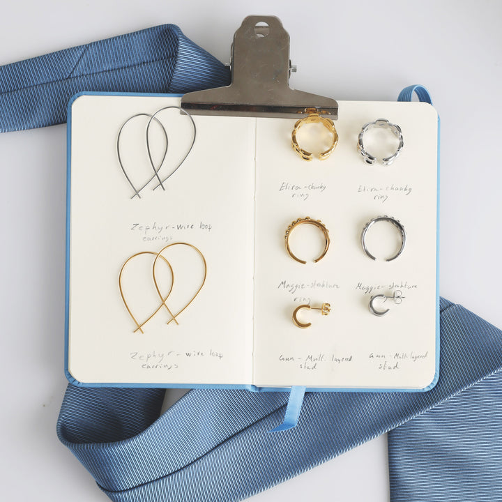 Zephyr - Drahtschlaufen-Ohrringe aus Edelstahl