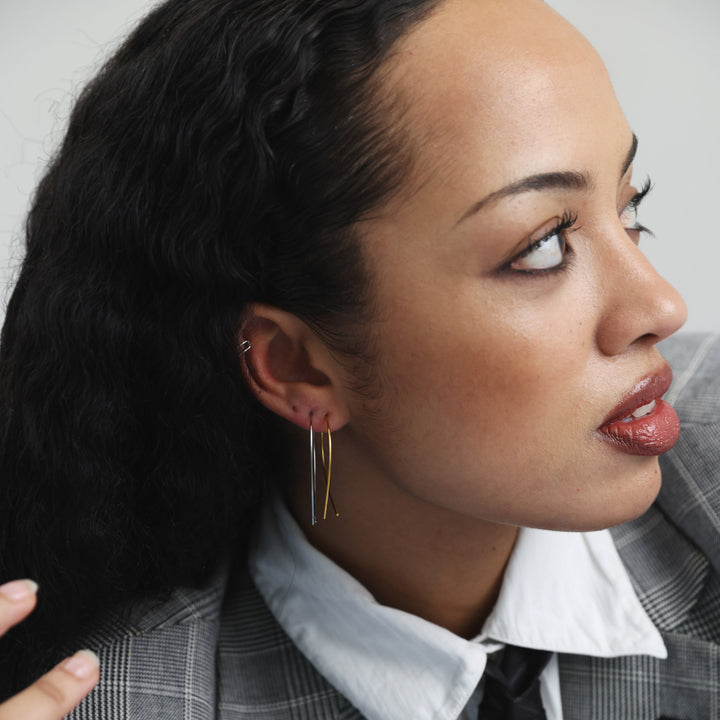 Zephyr - Drahtschlaufen-Ohrringe aus Edelstahl