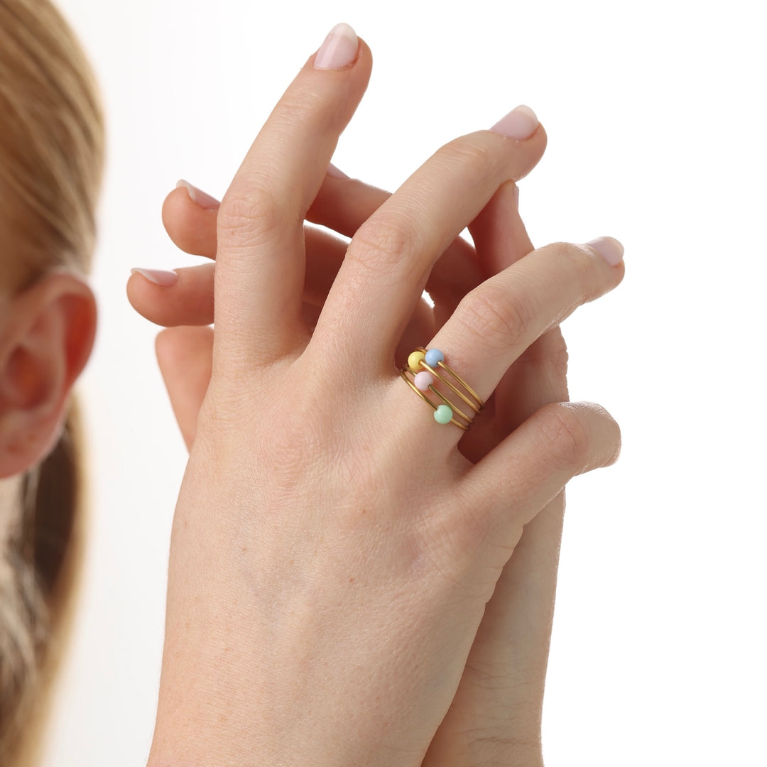 Disa - Color Bead Rings Stainless Steel
