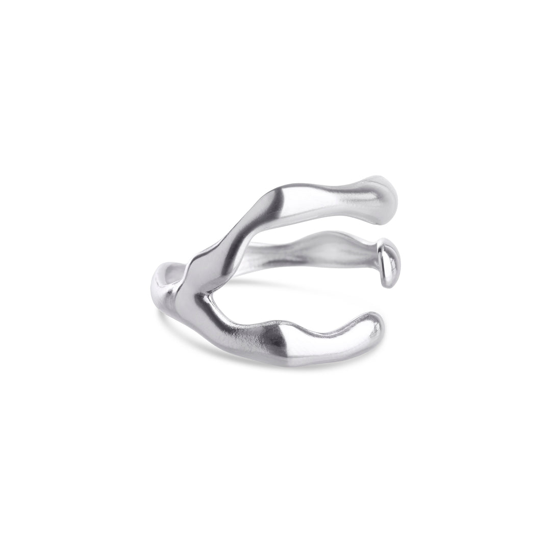 Clara - Krallenring aus Edelstahl Silber