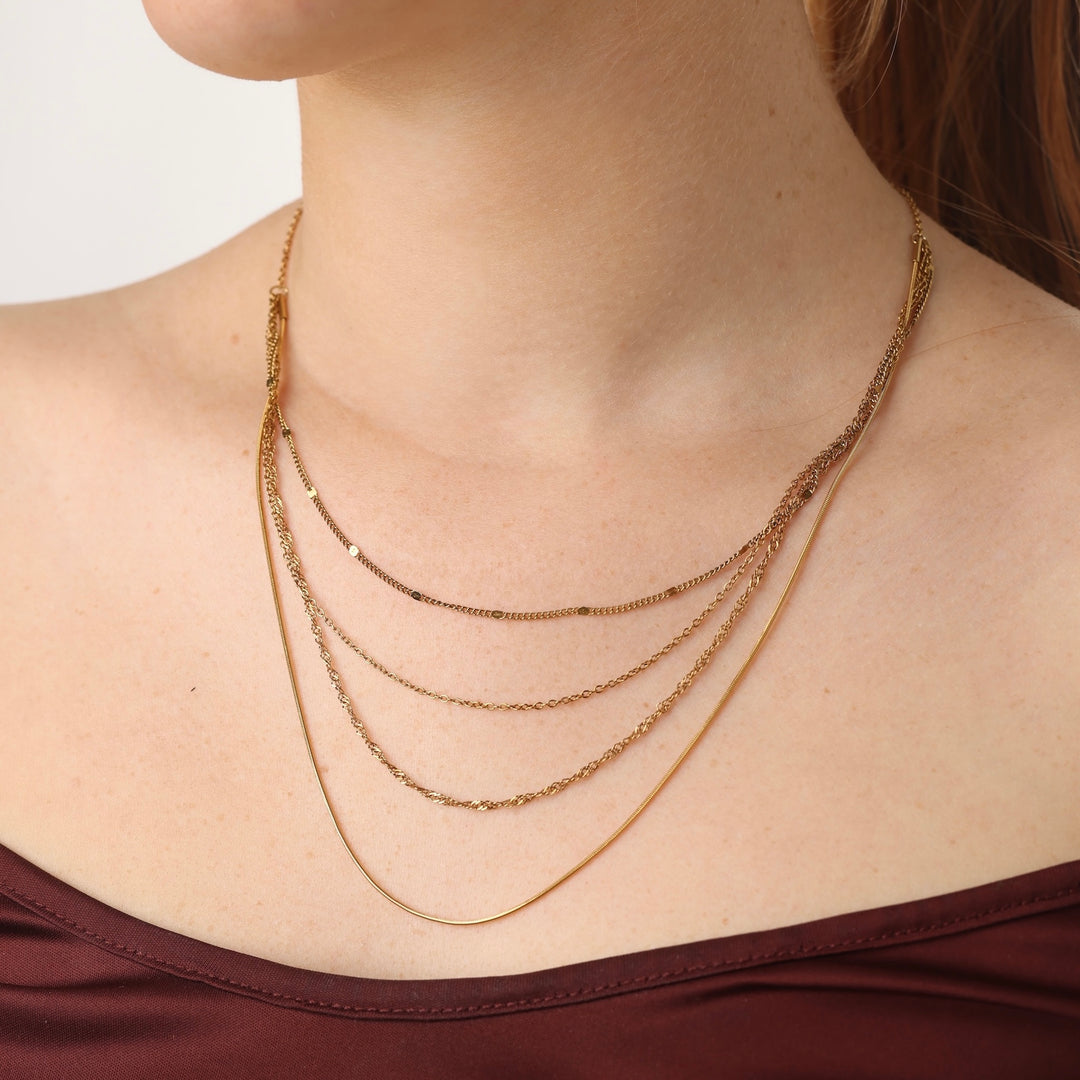 Abida - Multi Chain Necklace Stainless Steel