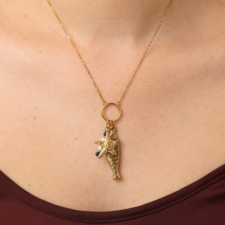 Eva - Ocean Kettenhalsband aus Edelstahl