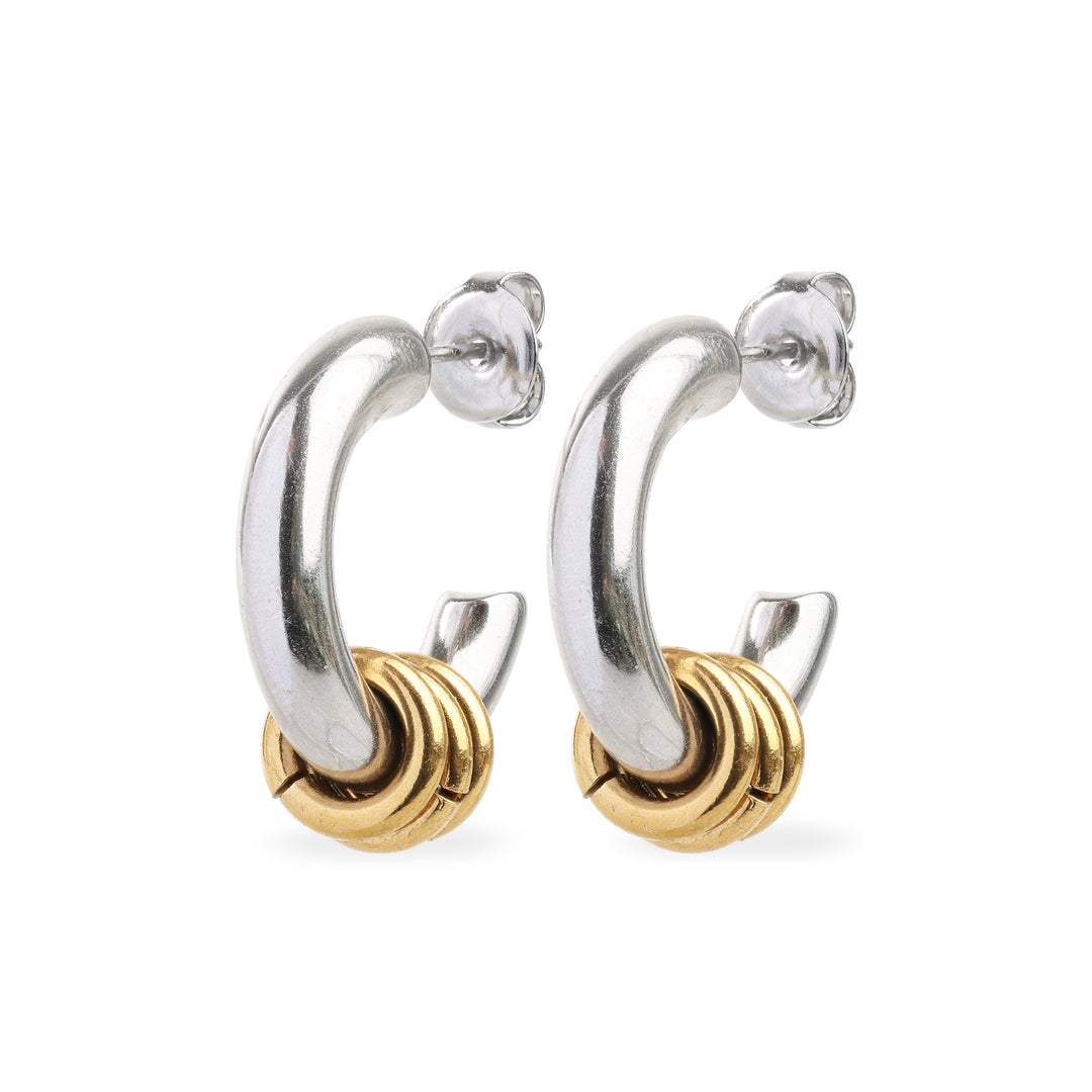 Luna - Hoops Ohrstecker aus Edelstahl