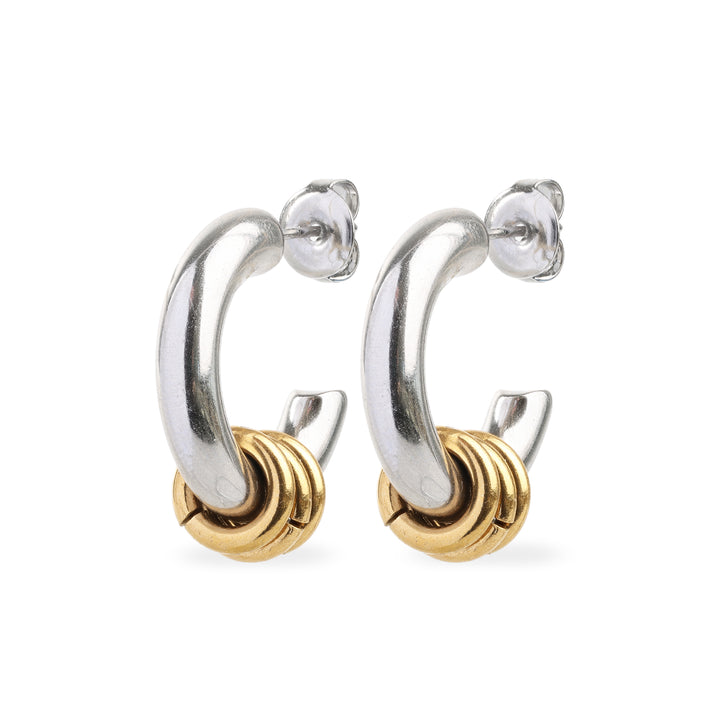 Luna - Hoops Ohrstecker aus Edelstahl