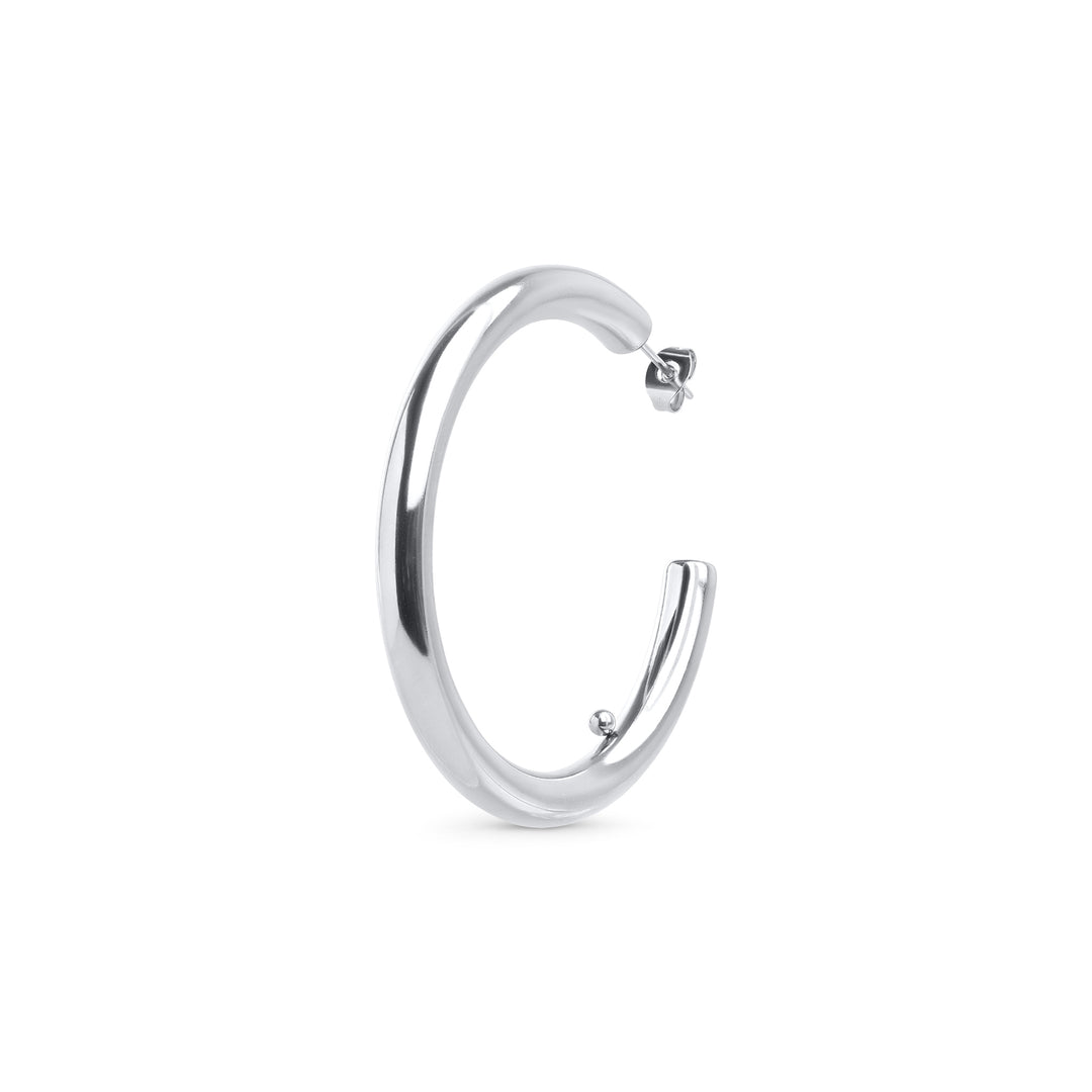 Peg - Schlanke Hoops Ohrstecker aus Edelstahl