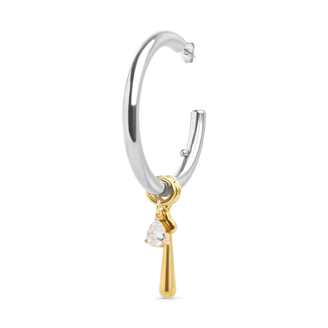 Peg - Schlanke Hoops Ohrstecker aus Edelstahl