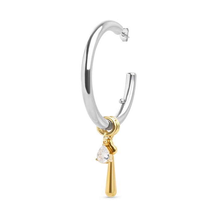 Peg - Schlanke Hoops Ohrstecker aus Edelstahl