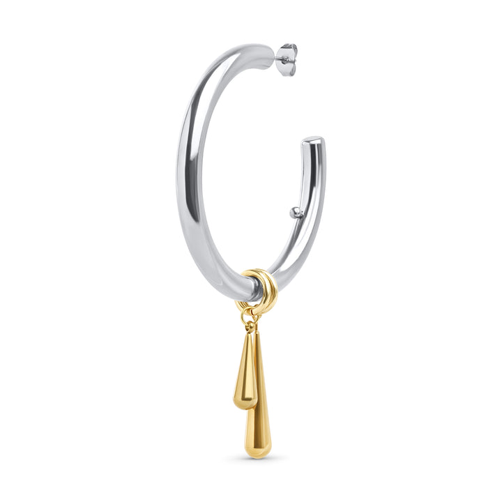 Peg - Schlanke Hoops Ohrstecker aus Edelstahl
