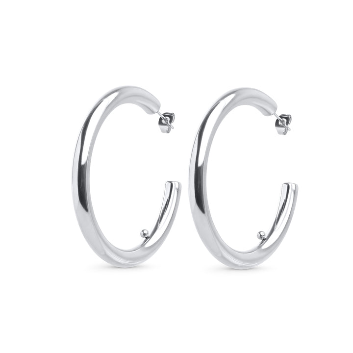 Peg - Schlanke Hoops Ohrstecker aus Edelstahl