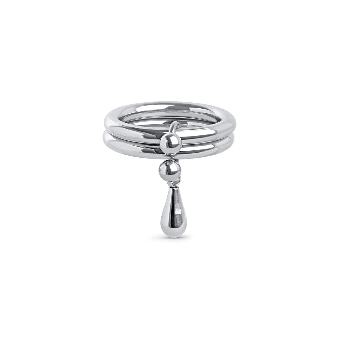 Storm - Duo Drop Ring Edelstahl