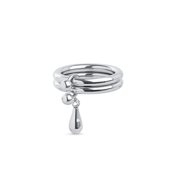 Storm - Duo Drop Ring Edelstahl