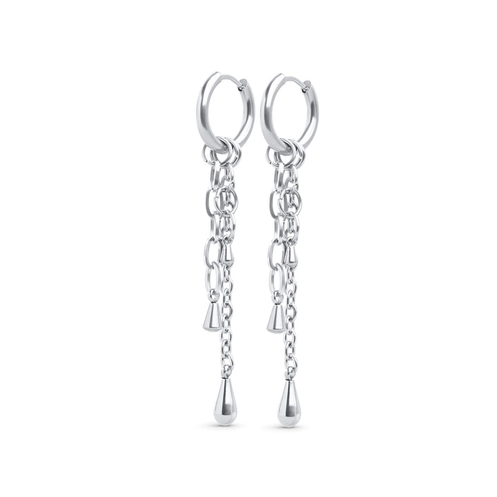 Kate - Chain Hoop Earrings Stainless Steel