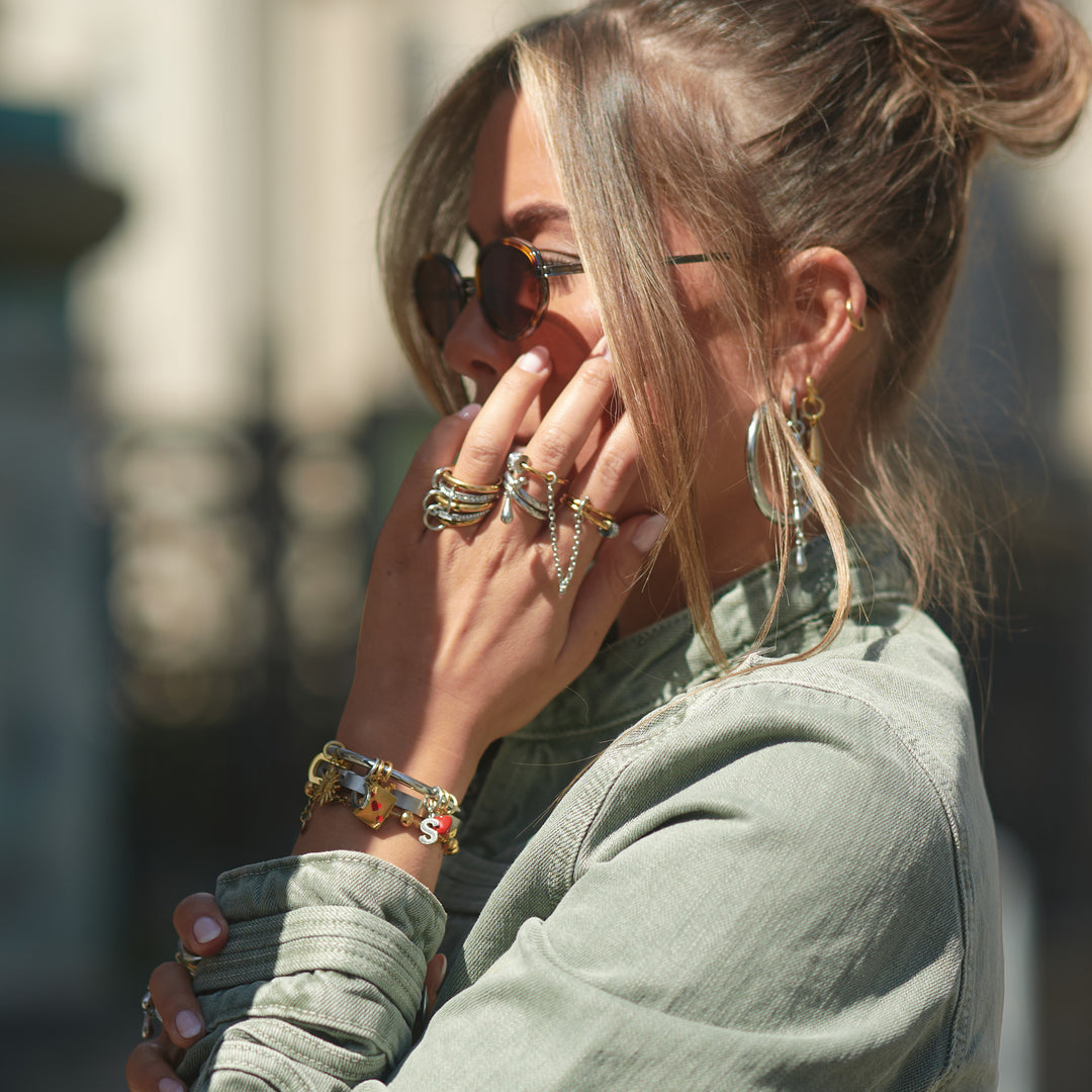 Kate - Chain Hoop Earrings Stainless Steel