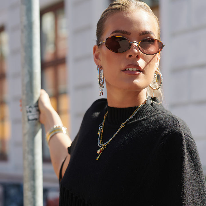 Kate - Chain Hoop Earrings Stainless Steel