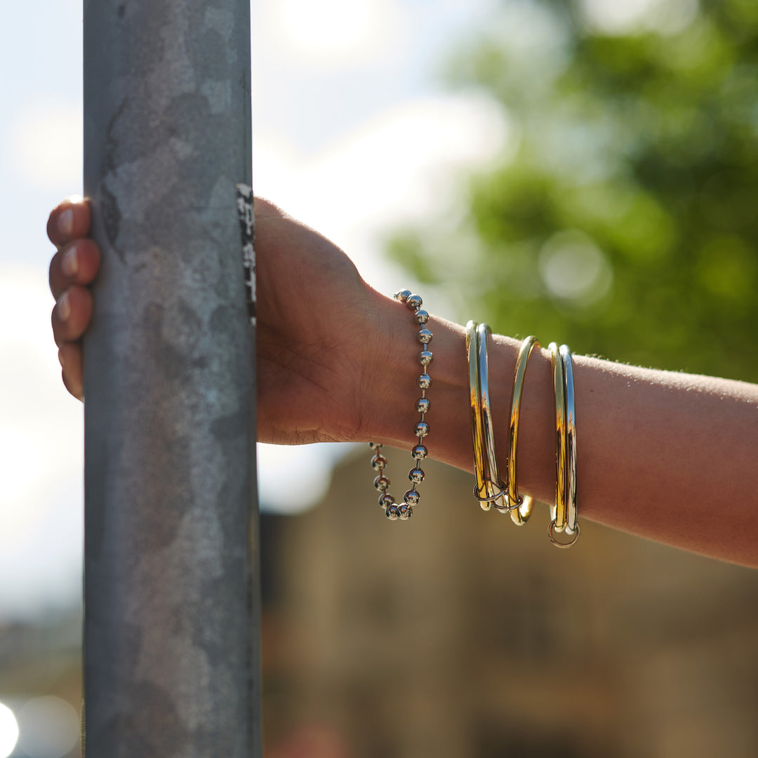 Billie - Metal Bead Bracelet Stainless Steel