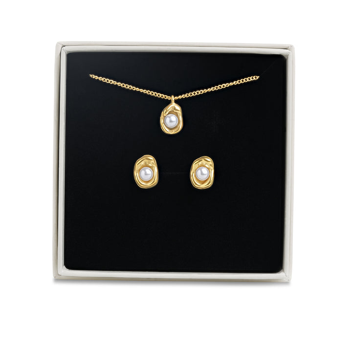 Schmuckset - Ilse Ohrringe &amp; Halskette aus Edelstahl | Timi of Sweden