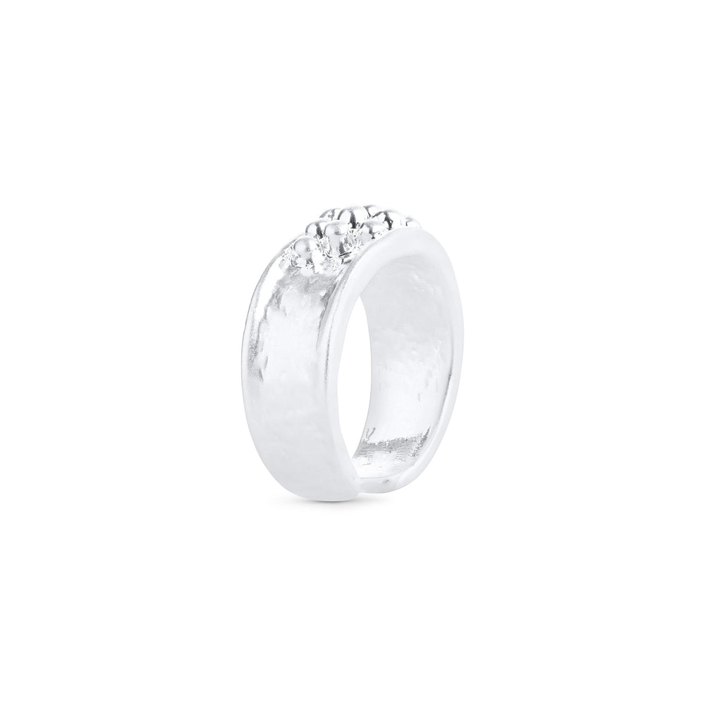 Iben – Statement-Ring aus Edelstahl, Silber | Timi of Sweden