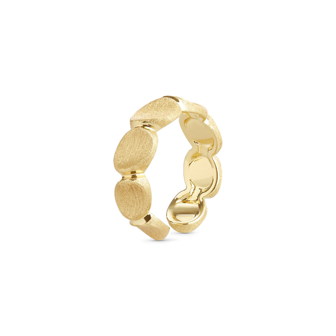Gulli – organischer Ring aus Edelstahl, Gold | Timi of Sweden