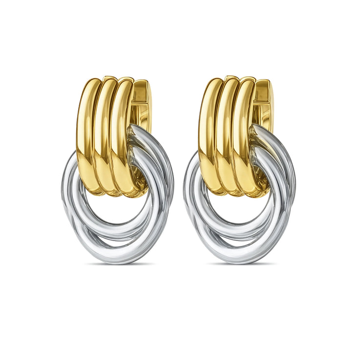 Nea – duo hoop earrings in stainless steel | Timi of Sweden