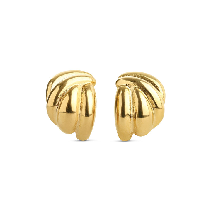 Siv – gedrehte Ohrstecker aus Edelstahl, Gold | Timi of Sweden