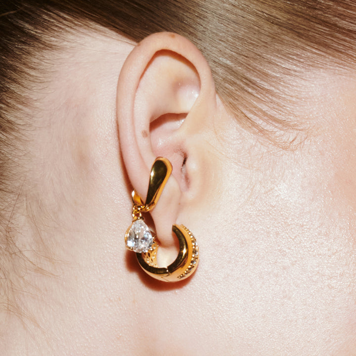Alawi - Crystal Hoop Earrings