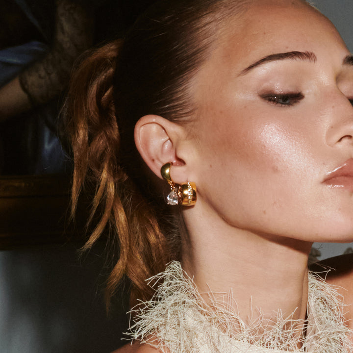 Alawi - Crystal Hoop Earrings