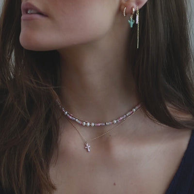 Tess - Pastellperle und Perlenkette