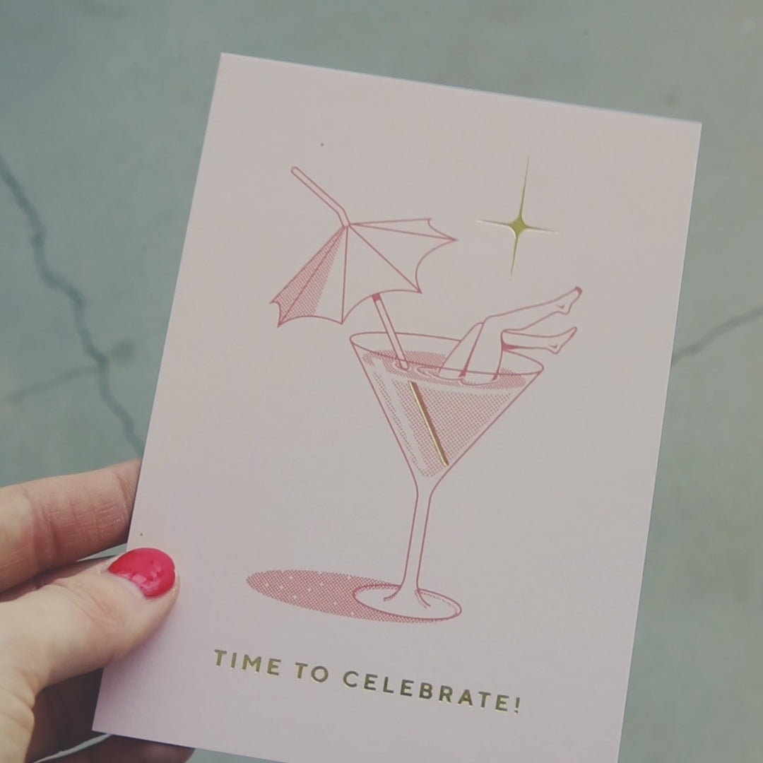 Time to Celebrate Cocktail Postkarte