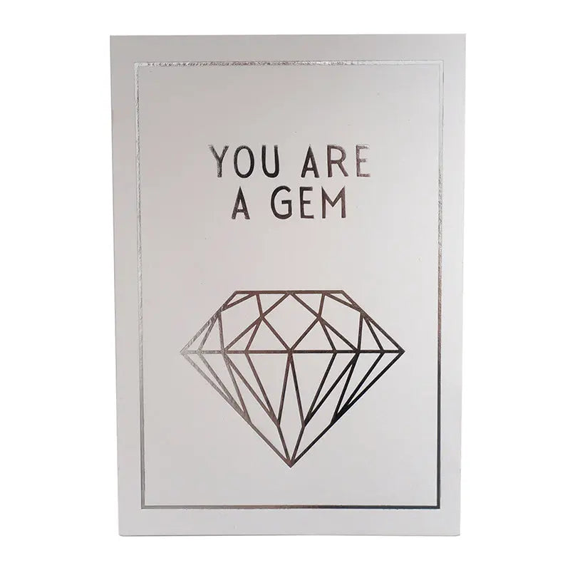 You are a Gem Silver Foil Postcard