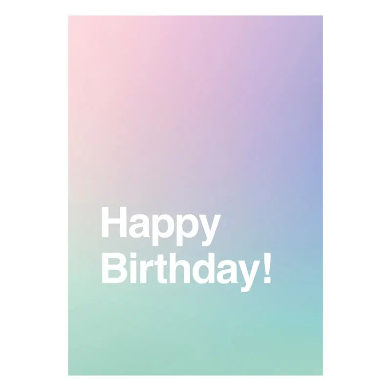 Happy Birthday Gradient Postcard