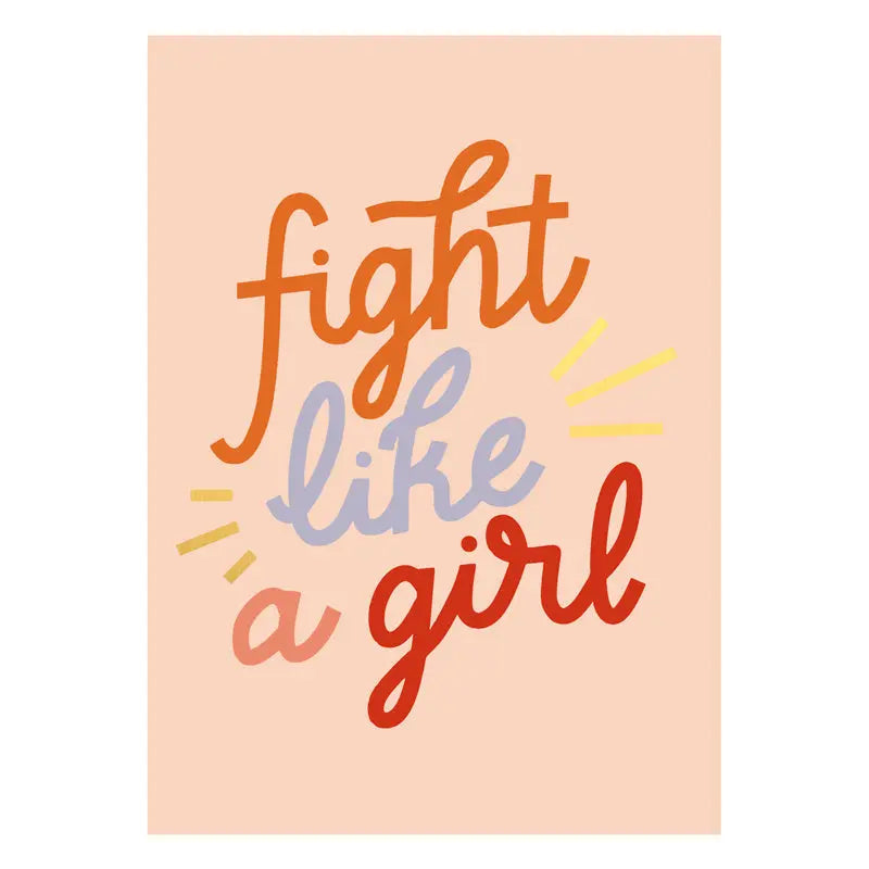Fight like a Girl Postcard