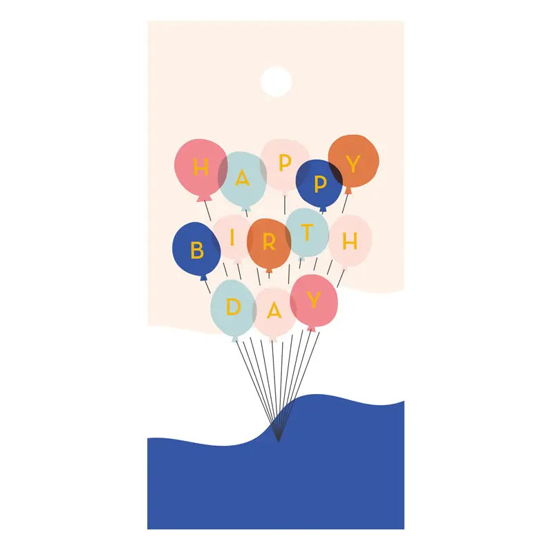 Happy Birthday Balloons Gift Tag