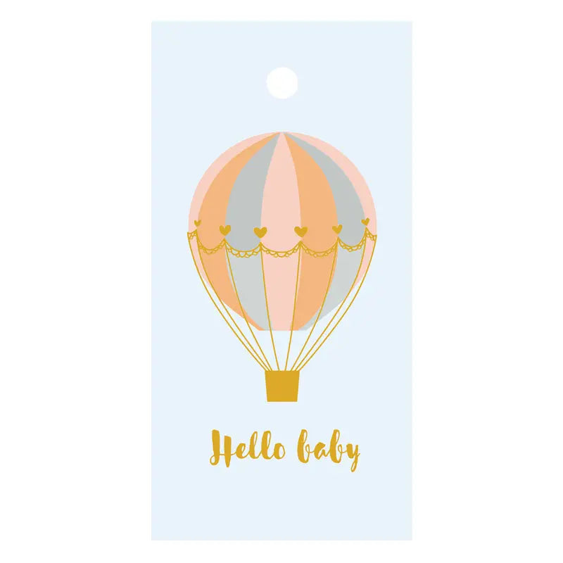 Hello Baby Balloon Gift Tag