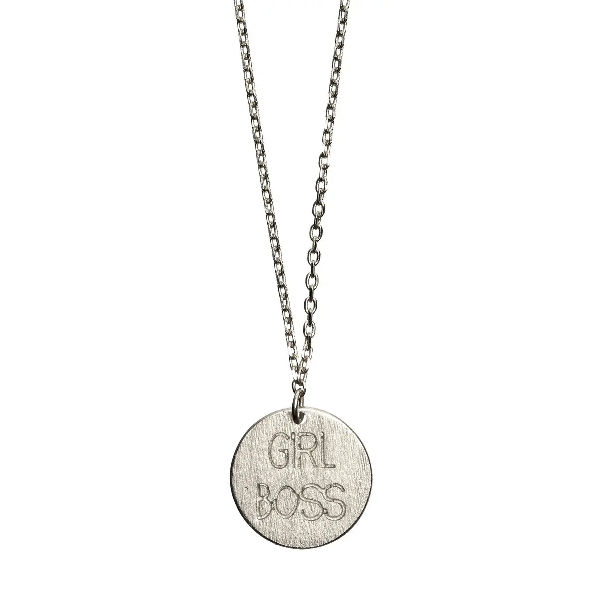Girl Boss Necklace Silver