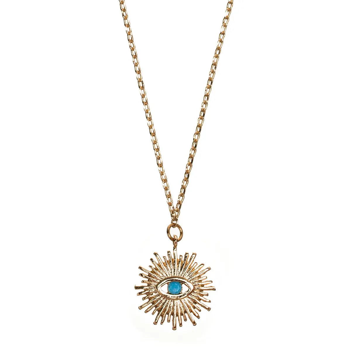Necklace Evil Eye Sun Gold