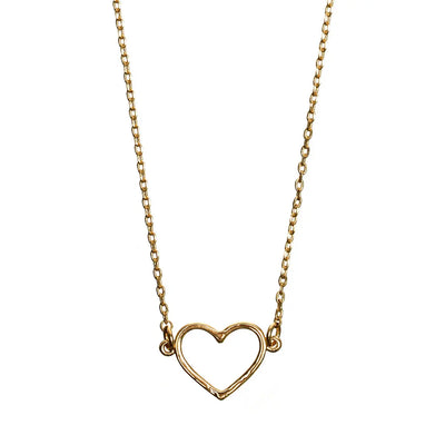 Necklace Heart Outlined Gold