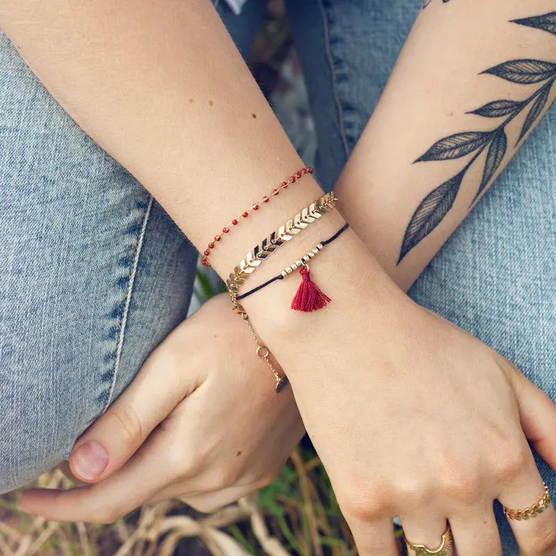 Three Set Friendship Bracelets - Red