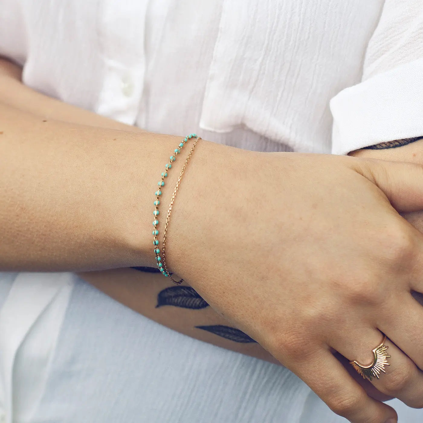 Doppelte Armbandperlen