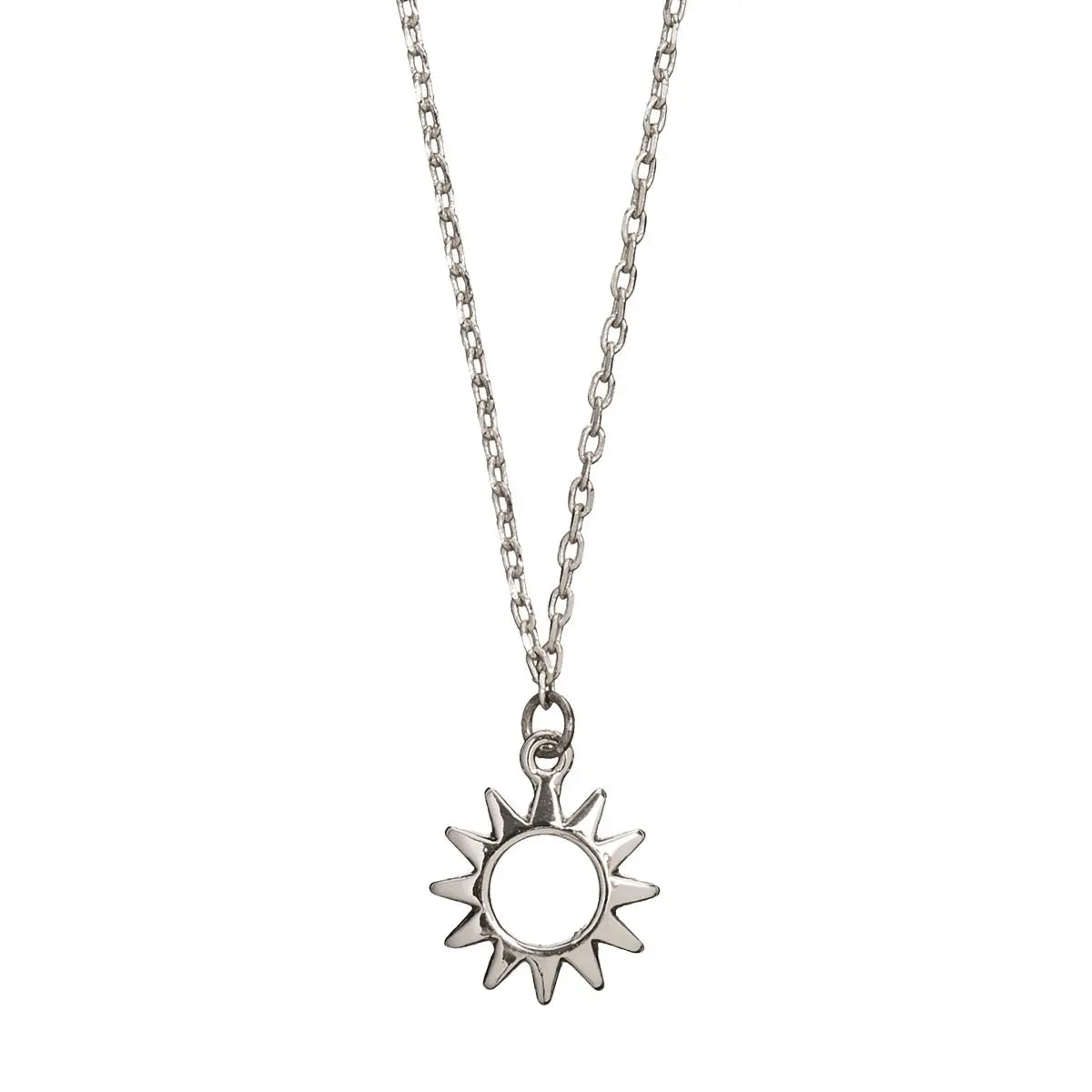 Small Sun Necklace Silver