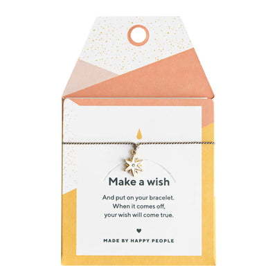Wishing star silk Bracelet gold