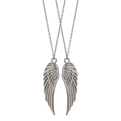 Wings Friendship Necklace Silver
